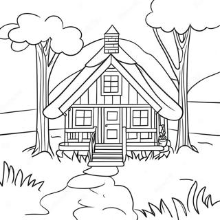 Page A Colorier Maison Traditionnelle Scandinave 71054-58726