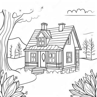 Page A Colorier Maison Traditionnelle Scandinave 71054-58727