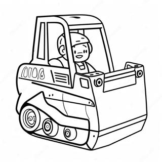 Page A Colorier Skid Steer Mignon Avec Un Visage De Dessin Anime 7105-5782