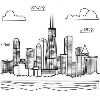 Page A Colorier De La Ligne Dhorizon De Chicago 71084-58746