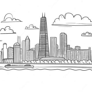 Page A Colorier De La Ligne Dhorizon De Chicago 71084-58747