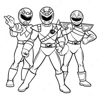 Page A Colorier De Lequipe Mighty Morphin Power Ranger 71164-58819