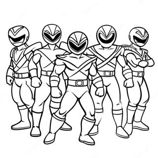 Page A Colorier De Lequipe Mighty Morphin Power Ranger 71164-58820