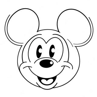 Visage De Mickey Mouse Pages À Colorier