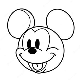 Page A Colorier Visage Heureux De Mickey Mouse 71204-58865