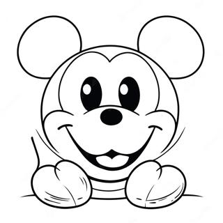 Page A Colorier Visage Heureux De Mickey Mouse 71204-58867