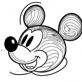 Page A Colorier Visage Heureux De Mickey Mouse 71204-58868