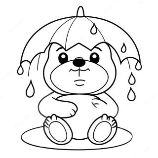 Page A Colorier De Lours En Peluche Grincheux Avec Un Nuage De Pluie 71254-58889