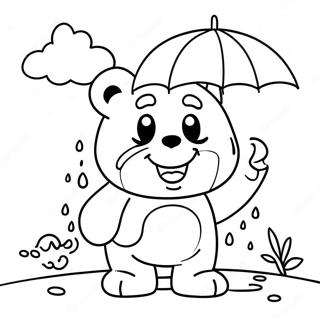 Page A Colorier De Lours En Peluche Grincheux Avec Un Nuage De Pluie 71254-58890