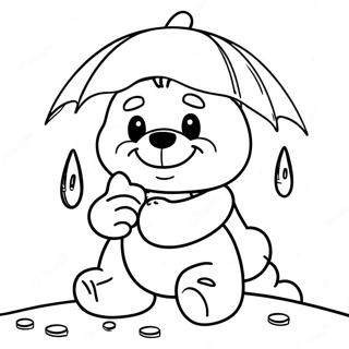 Page A Colorier De Lours En Peluche Grincheux Avec Un Nuage De Pluie 71254-58891