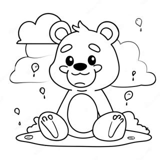 Page A Colorier De Lours En Peluche Grincheux Avec Un Nuage De Pluie 71254-58892