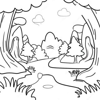 Page A Colorier Paysage De Jeu Video Fantastique 712-572