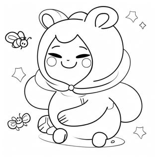 Abeille Et Puppycat Pages À Colorier