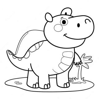 Page A Colorier De Peppa Pig Dinosaure 71393-58996