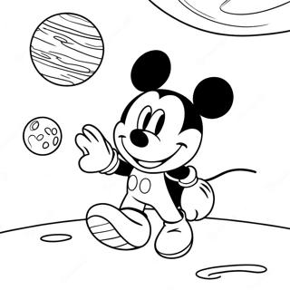 Aventure Spatiale De La Maison De Mickey Pages À Colorier