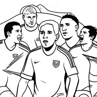 Page A Colorier Des Joueurs De Lequipe De Football Des Etats Unis Passionnants 71524-59107