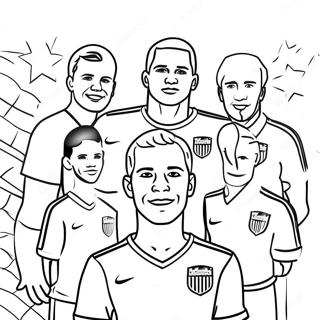 Page A Colorier Des Joueurs De Lequipe De Football Des Etats Unis Passionnants 71524-59108