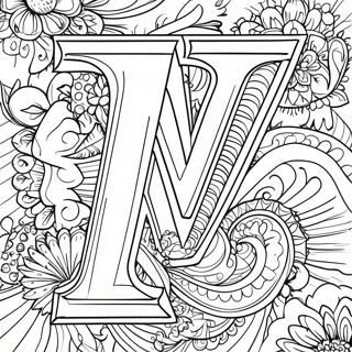 Page A Colorier De La Lettre V Vibrante 7155-5824