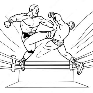 Page A Colorier Dun Lutteur Wwe Sautant Sur Un Adversaire 71584-59155