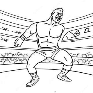 Page A Colorier Dun Lutteur Wwe Sautant Sur Un Adversaire 71584-59156