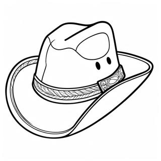 Page A Colorier De Chapeau De Cowboy Sur Le Theme De Louest 71593-59158