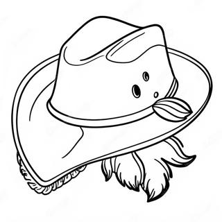 Page A Colorier De Chapeau De Cowboy Sur Le Theme De Louest 71593-59159