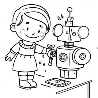 Page A Colorier De Rosie Revere Creative Construisant Un Robot 71634-59197