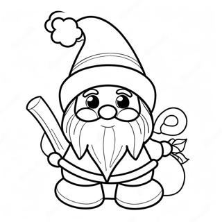 Gnome De Noël Pages À Colorier