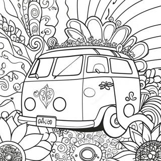 Page A Colorier Hippie Psychedelique 71673-59220