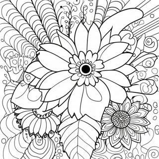 Page A Colorier Fleur Psychedelique 71674-59222