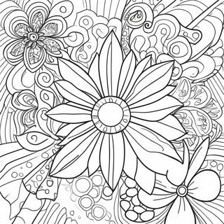 Page A Colorier Fleur Psychedelique 71674-59223