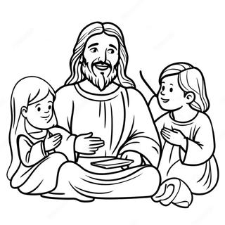 Page A Colorier Jesus Enseignant Aux Enfants 71694-59236