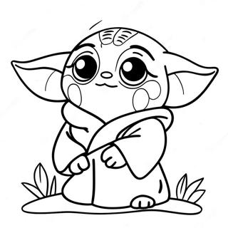 Bébé Yoda Pâques Pages À Colorier