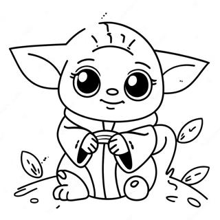 Page A Colorier De Baby Yoda En Lapin De Paques 71723-59262