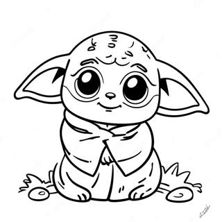 Page A Colorier De Baby Yoda En Lapin De Paques 71723-59264