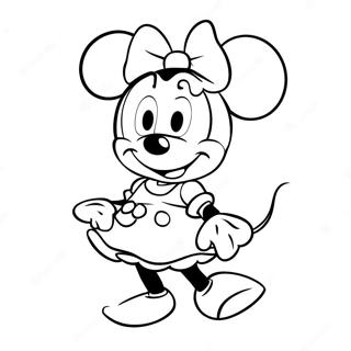 Page A Colorier De Minnie Mouse En Tenue Elegante 71874-59386