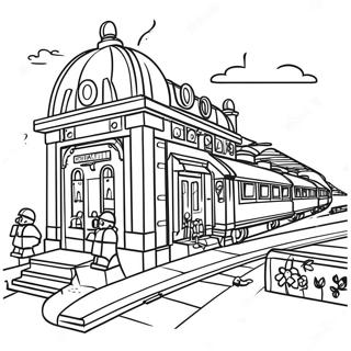 Page A Colorier Gare Lego Coloree 71924-59426