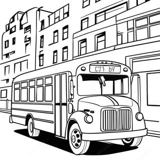 Bus De Ville Pages À Colorier