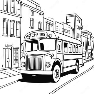 Page A Colorier Bus De Ville Colore Circulant En Ville 71974-59465