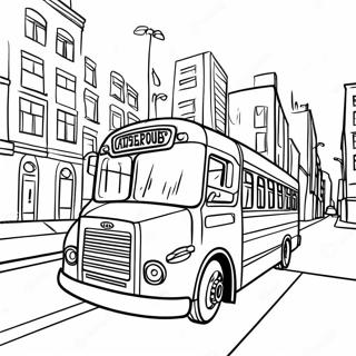 Page A Colorier Bus De Ville Colore Circulant En Ville 71974-59468