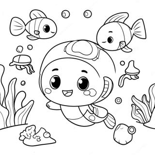 Page A Colorier Aventure Sous Marine Des Vegimals Octonauts Mignons 71984-59469