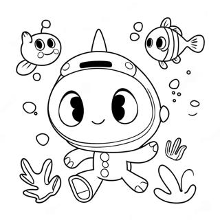 Page A Colorier Aventure Sous Marine Des Vegimals Octonauts Mignons 71984-59471