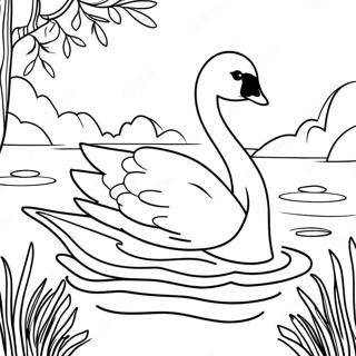 Page A Colorier Du Lac Des Cygnes 72093-59560