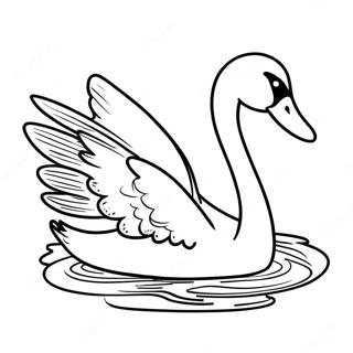 Page A Colorier De Cygne Elegant Dans Leau 72094-59566