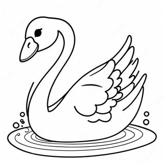 Page A Colorier De Cygne Elegant Dans Leau 72094-59567