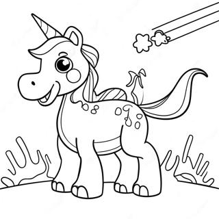 Licorne Dinosaure Pages À Colorier