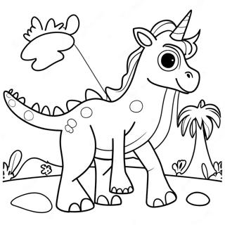 Licorne Dinosaure Pages À Colorier