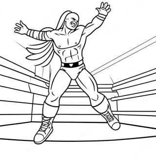 Page A Colorier Lutteuse Wwe Sautant Sur Un Adversaire 72154-59606