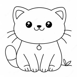 Page A Colorier Chat Kawaii Mignon 72184-59623