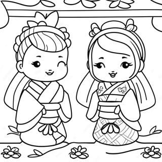 Page A Colorier Des Poupees Traditionnelles Hinamatsuri 72215-59650